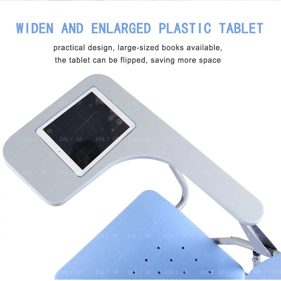 HDPE Folding training Chair Desk School Chair with Writing Pad Training Chair with Book Basket