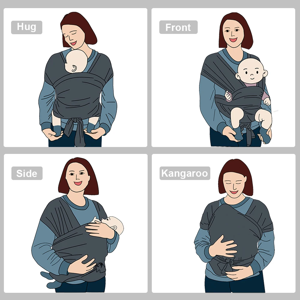 Baby Carrier Sling Wrap Multifunctional Carrier Custom Print Premium Slings Easy To Wear With