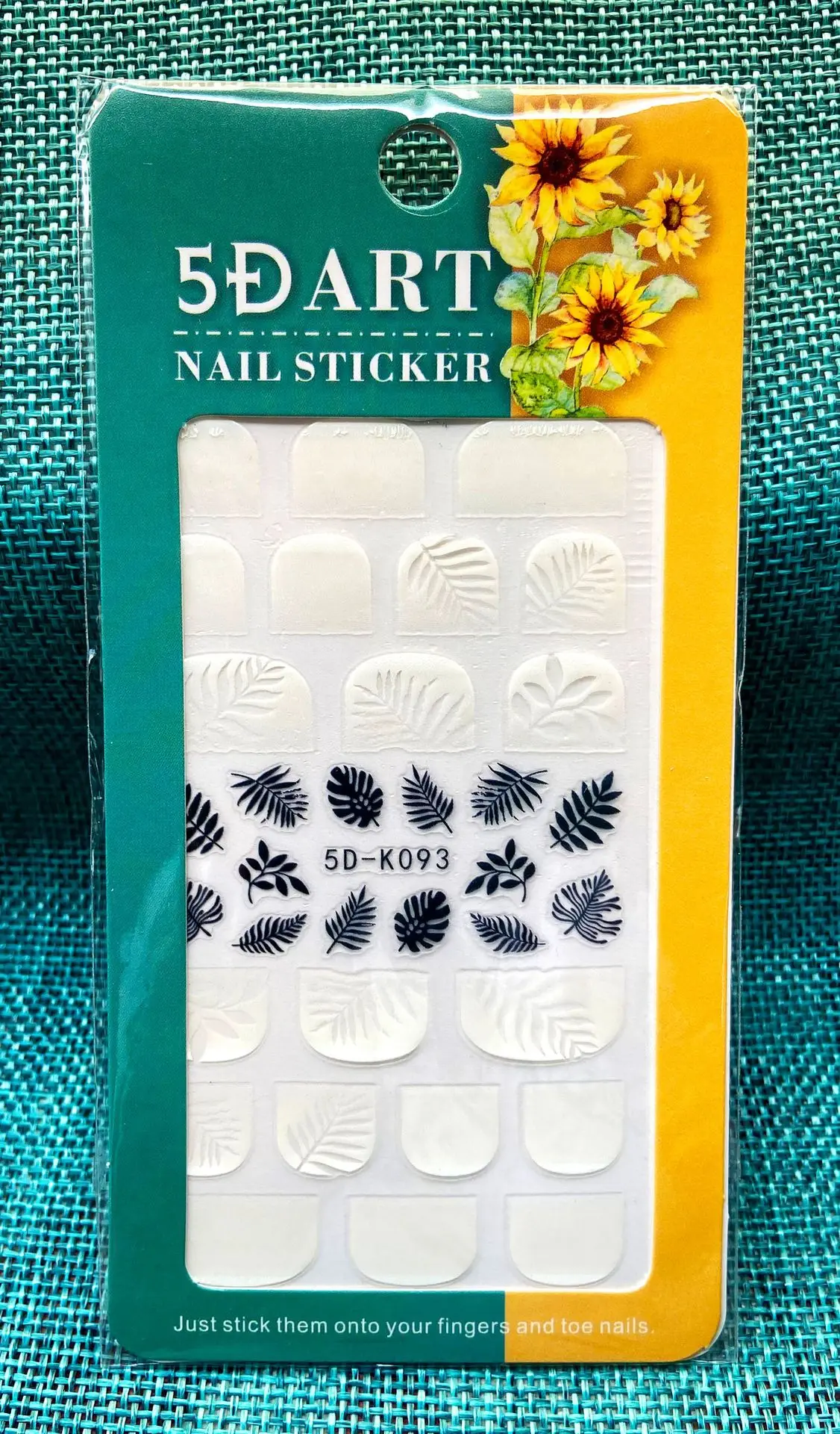 TPhaelay Murakami Sonnenblume Nagelaufkleber – 5D Geprägt, 3 Bögen, Selbstklebend, Bunte Smiley-Designs