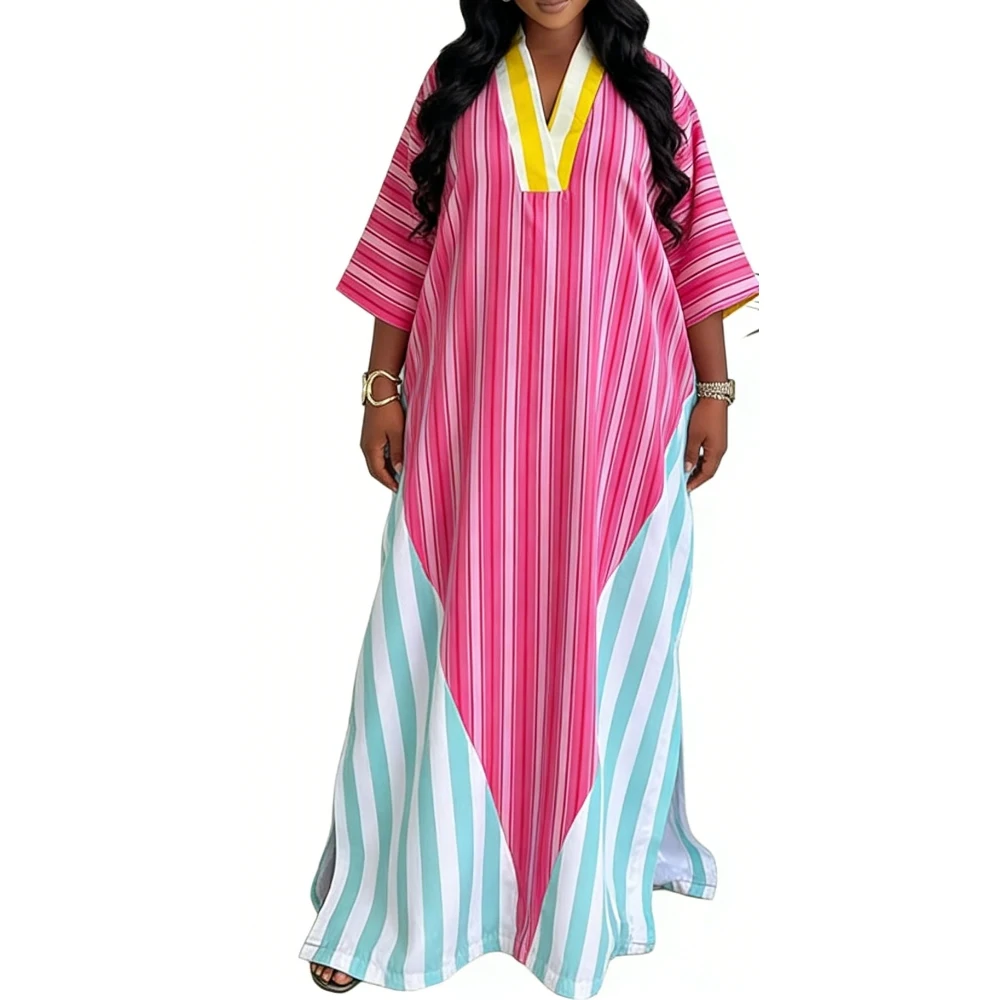 pink and blue african dress Pink and Blue Puff Sleeve Ankara Maxi Dress, Pink Ankara Maxi Dress, Pink and Blue African Print Dresses, Mono Shoulder