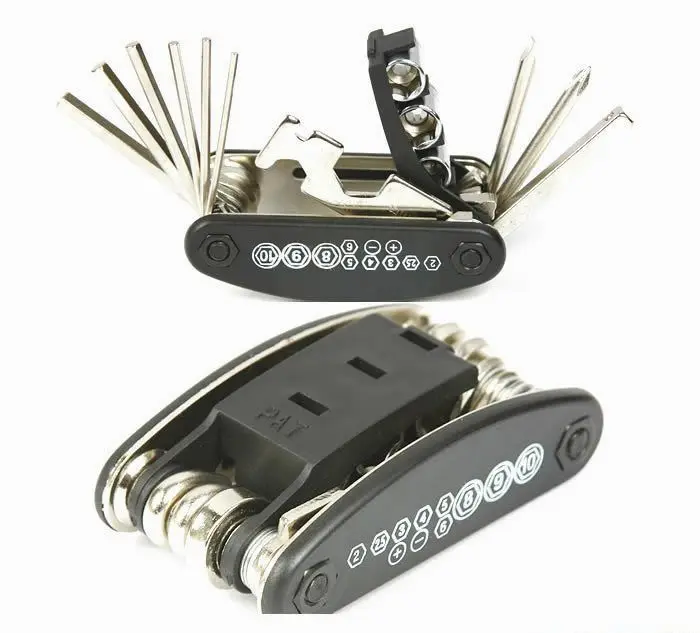 16-in-1 Steel Mountain Bike Hex Screw and Wrench Driver Multifunction Bicycle Repair Tool Cycling Equipment