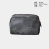 Grey semicircle cosmetic bag
