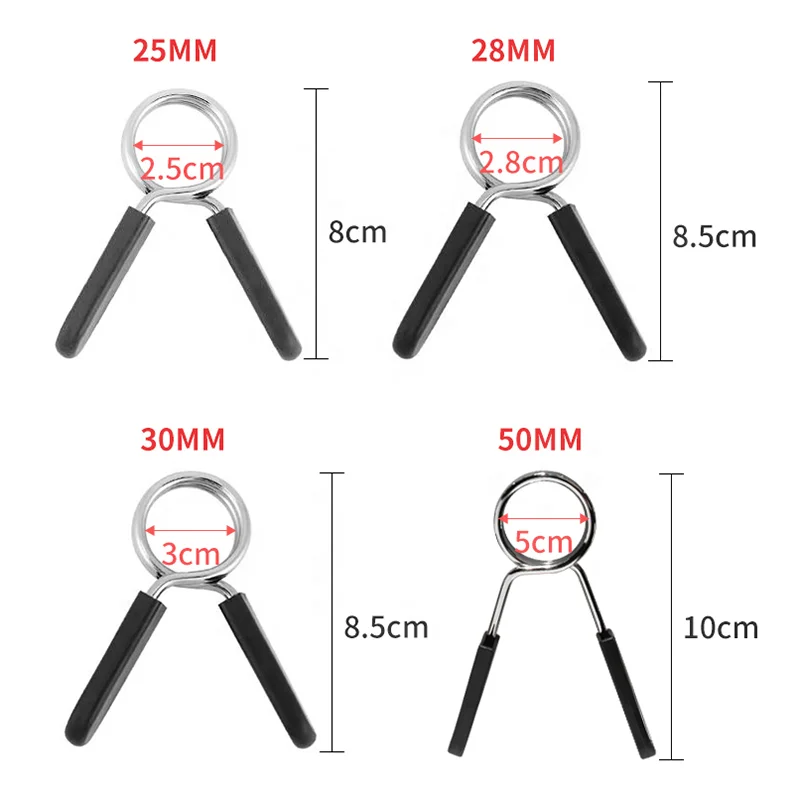 Morsetti Per Bilanciere A Molla - Set Da 6 Pezzi In Acciaio Inox Per Sollevamento Pesi - Foto 4