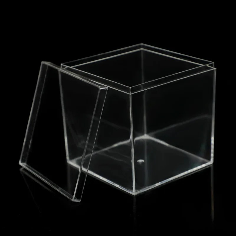 clear plastic mini storage cube small