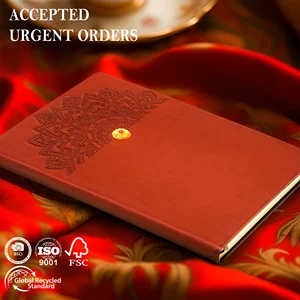 Quick Production 8.45 X 5.7'' Pu Leather Embossed Hardcover High Quality Writing Paper Metal Buckle Custom Logo Elegant Notebook