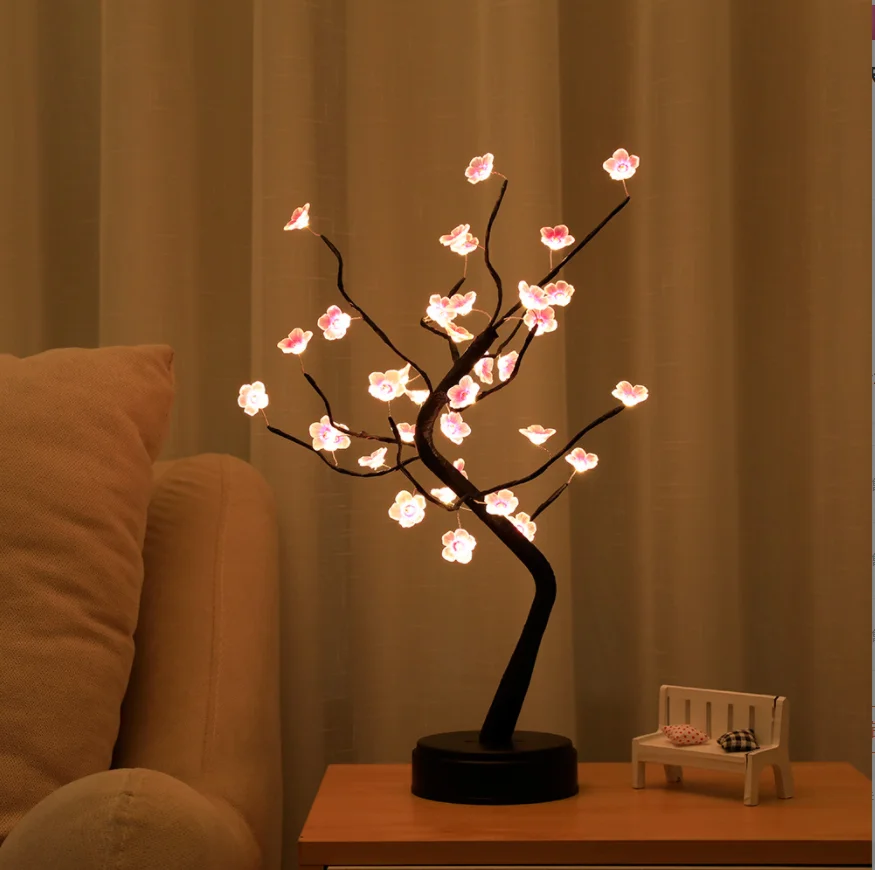 60 LED Sakura Tree Lights - Warm White Decorative Blossoms