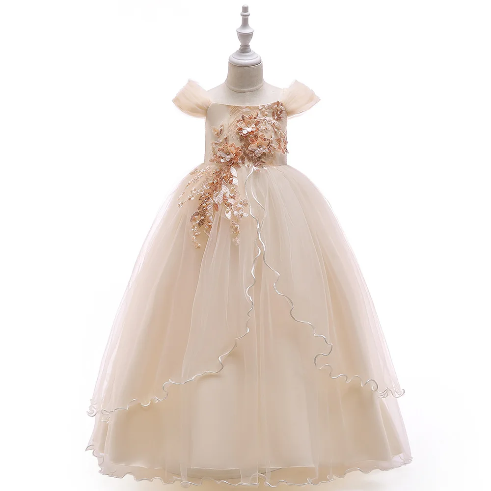 Vestidos bordados para niñas de 0 a 5 años, Vestidos de princesa con flores  para recién nacidos, ropa de fiesta elegante yaoshenbao LED