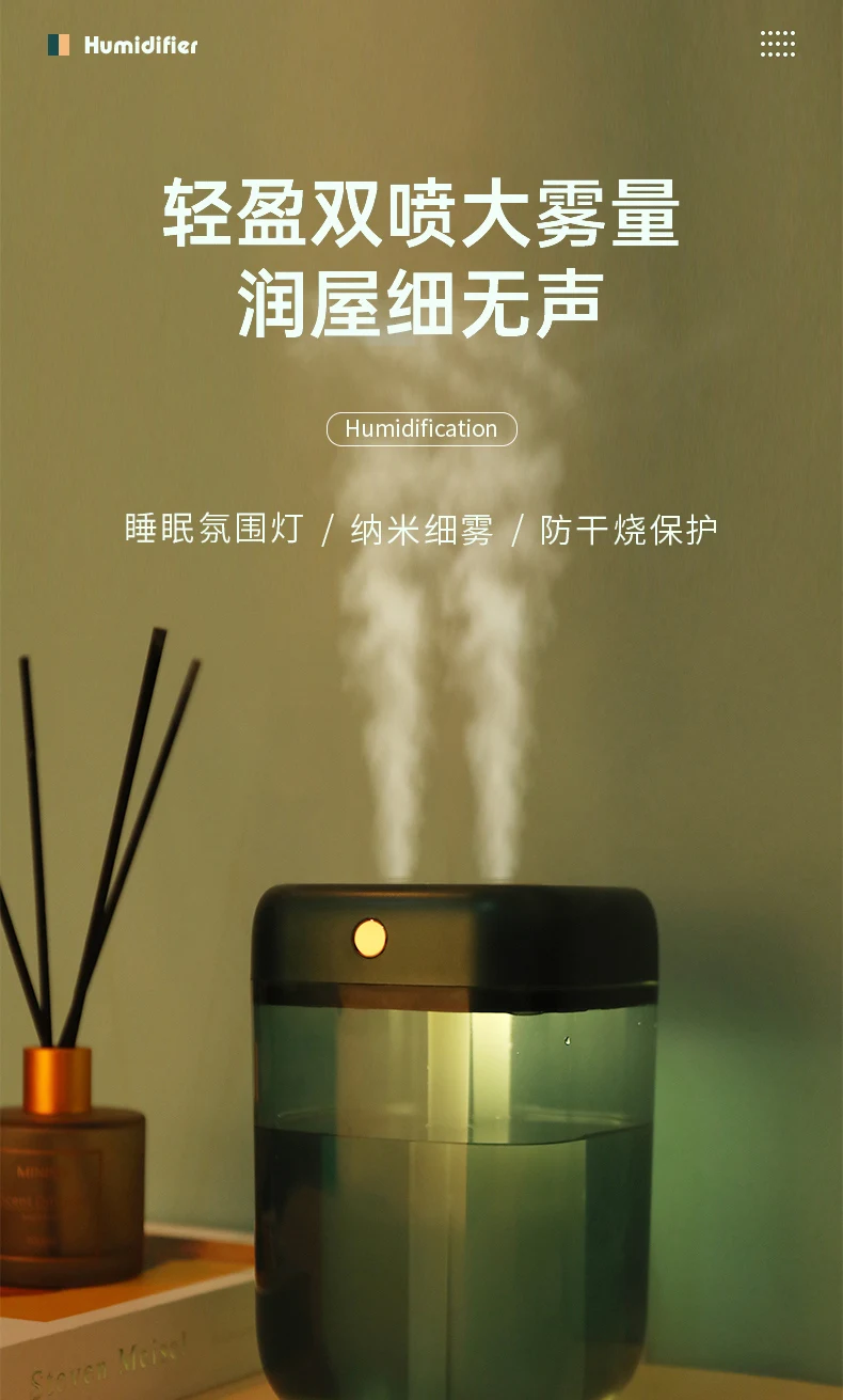 Mini Ultrasonic Atomizer Air Humidifier for Home Hotel