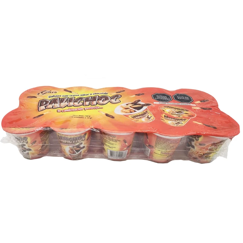 Children Snack Chocolates Sweets Mini Chocolate Cup With Biscuit Stick