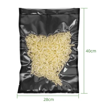 Customized Vacuum Anti-UV Bags Black Color Co-extrusion Embossing Air-Removable Vacuum Bags Food Preservation Storage Bag