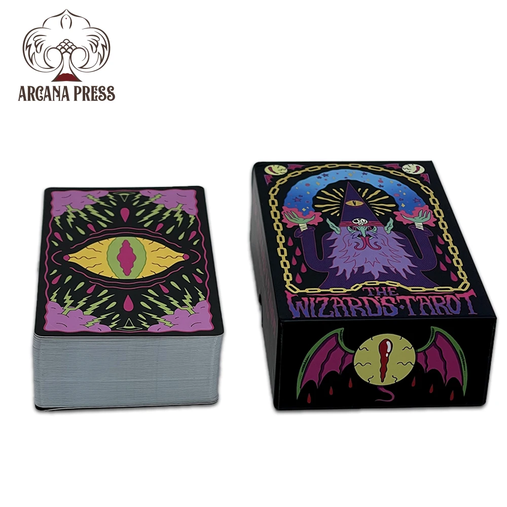 Custom Tarot Card Box Back And Front Printed Cards Deck Holographic