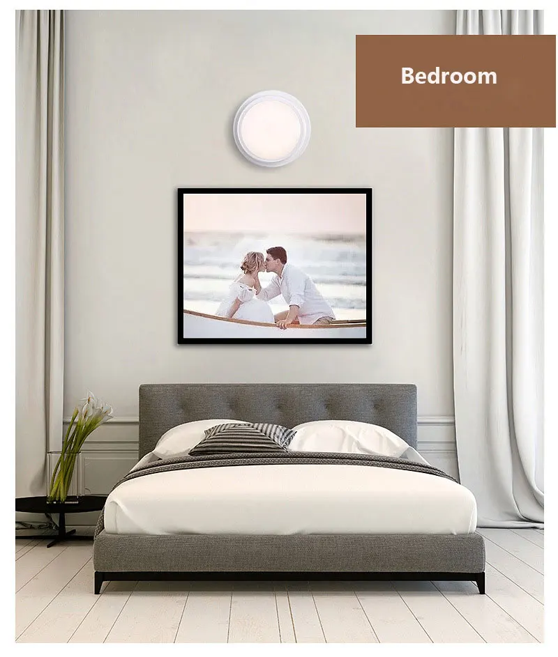 led outdoor waterproof plastic wall light garden balcony courtyard round oval creative ceiling light 12W 15W