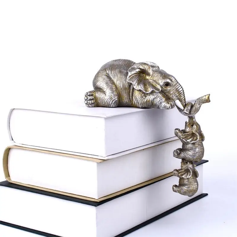 Golden Silver Elephant Mother Child Figurine Office Home Resin Animal  Statue Tv Cabinet Bookshelf Decor - Buy Figuras De Resina De Elefante  Sentado,Cute Elephant Figurines Mother&two Babies Hanging Ornament Statue  For Table