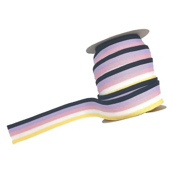 Polyester Nylon Five Ribbon Knitted Elastic Tape for Shoes Home Textile Bags
