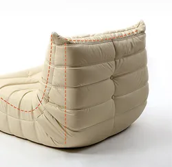 super high-quality fabric customizable caterpillar shape living-room sponge filling lazy beanbag sofa chair