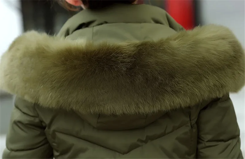 2022 New Winter Jacket Women Parkas Coat Fur Collar Hooded Parka Female ...
