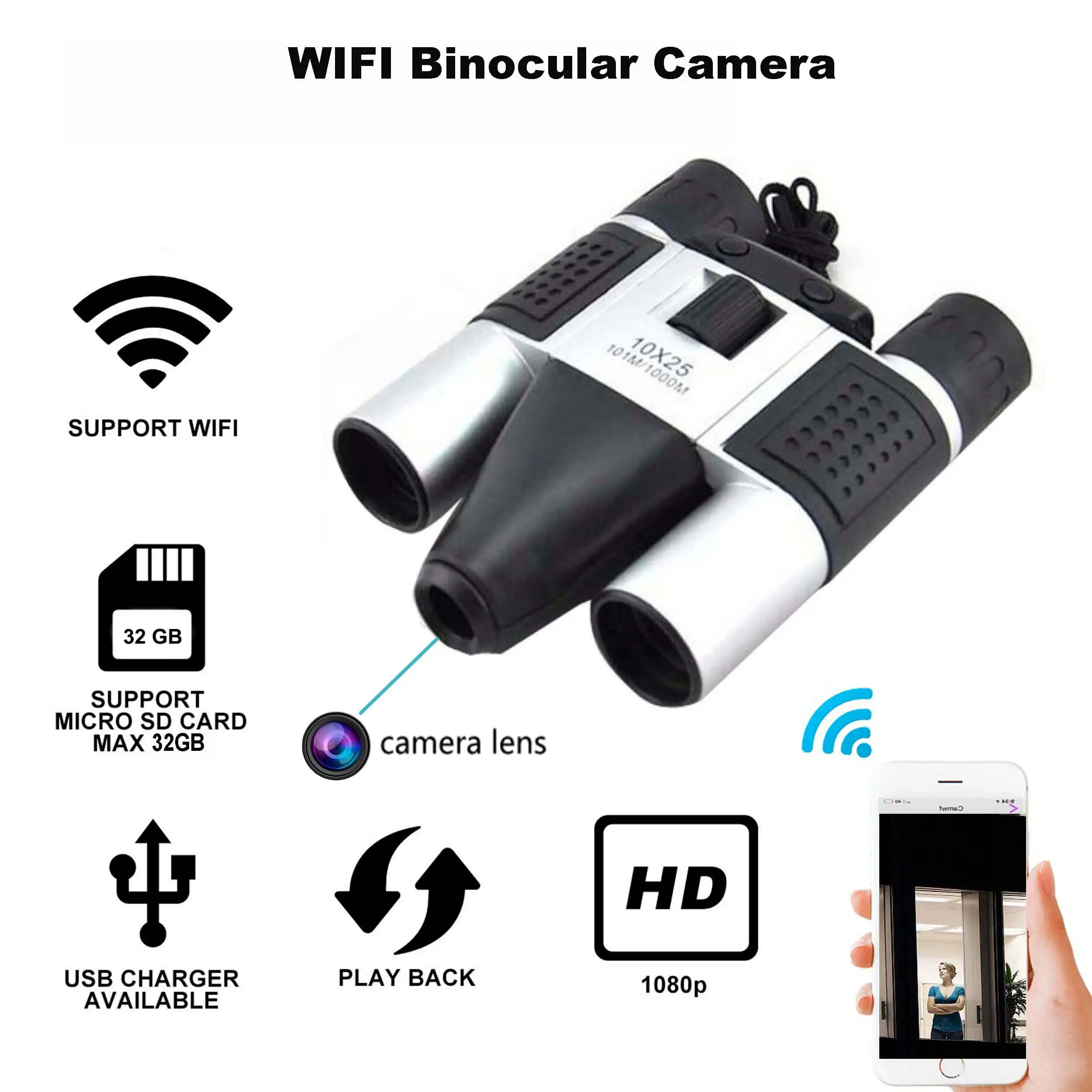 Binoculars with wifi and hot sale camera