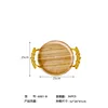 Round bamboo and wood plate [medium size]