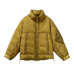 Custom High-quality Winter Thick-filled Down Jacket, Solid Color Outdoor Hooded Men's Blowfish Jacket