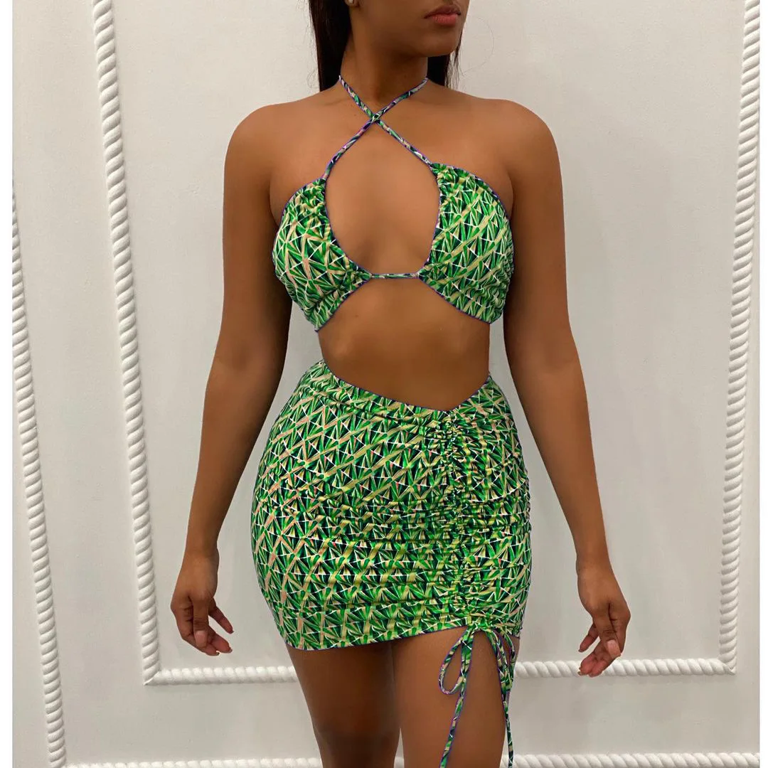 2 piece bra and skirt