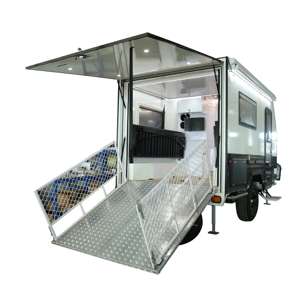 Ecocampor 12ft Offroad Toy Hauler Rv Caravan Camper Trailer Mobile