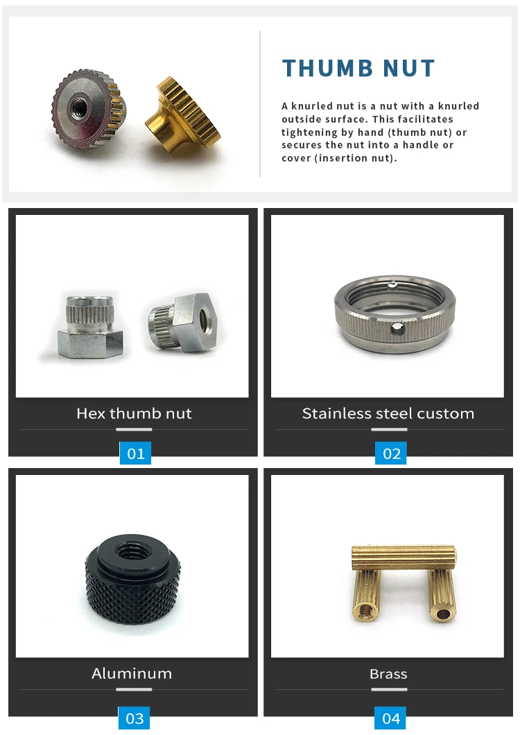 Knurled Thumb Nuts Aluminum Flat Knurled Thumb Nuts Buy Knurled Thumb