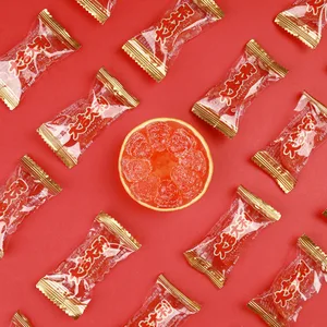 Nostalgic Orange Good Luck Gummy Wedding Candy Classic Fruity Flavored Bulk Snacks with Decorative Coating for Wholesale