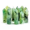 Torre di cristallo di quarzo prehnite verde