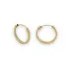 SQUARE TUBE HOOP EARRINGS 1X12mm PLAIN