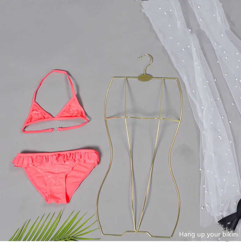 Wholesale Factory Price Cheap Swimwear Hangers Rose Gold Metal Swimsuit