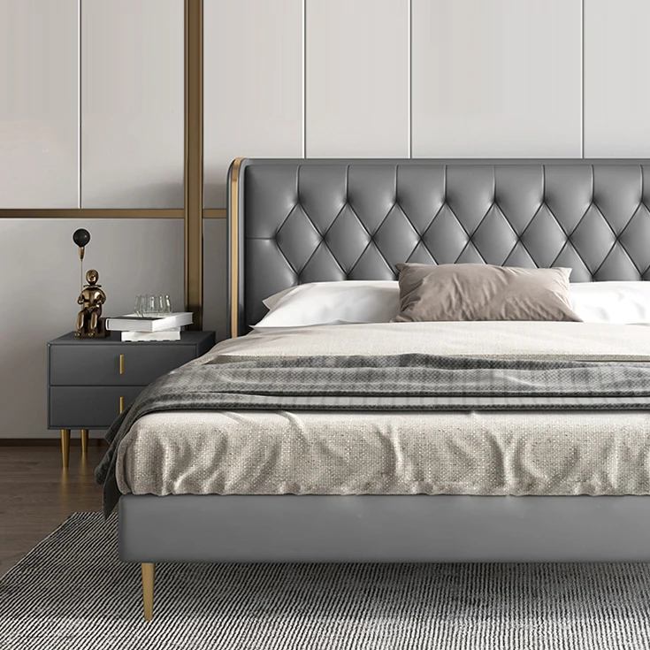 Luxury Furniture Bedroom Hotel Bed Set King Size Bed Frame With Headboard