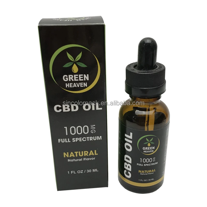 Custom Printed  10ml 15ml 30ml CBD Dropper Bottle Box Empty Packaging