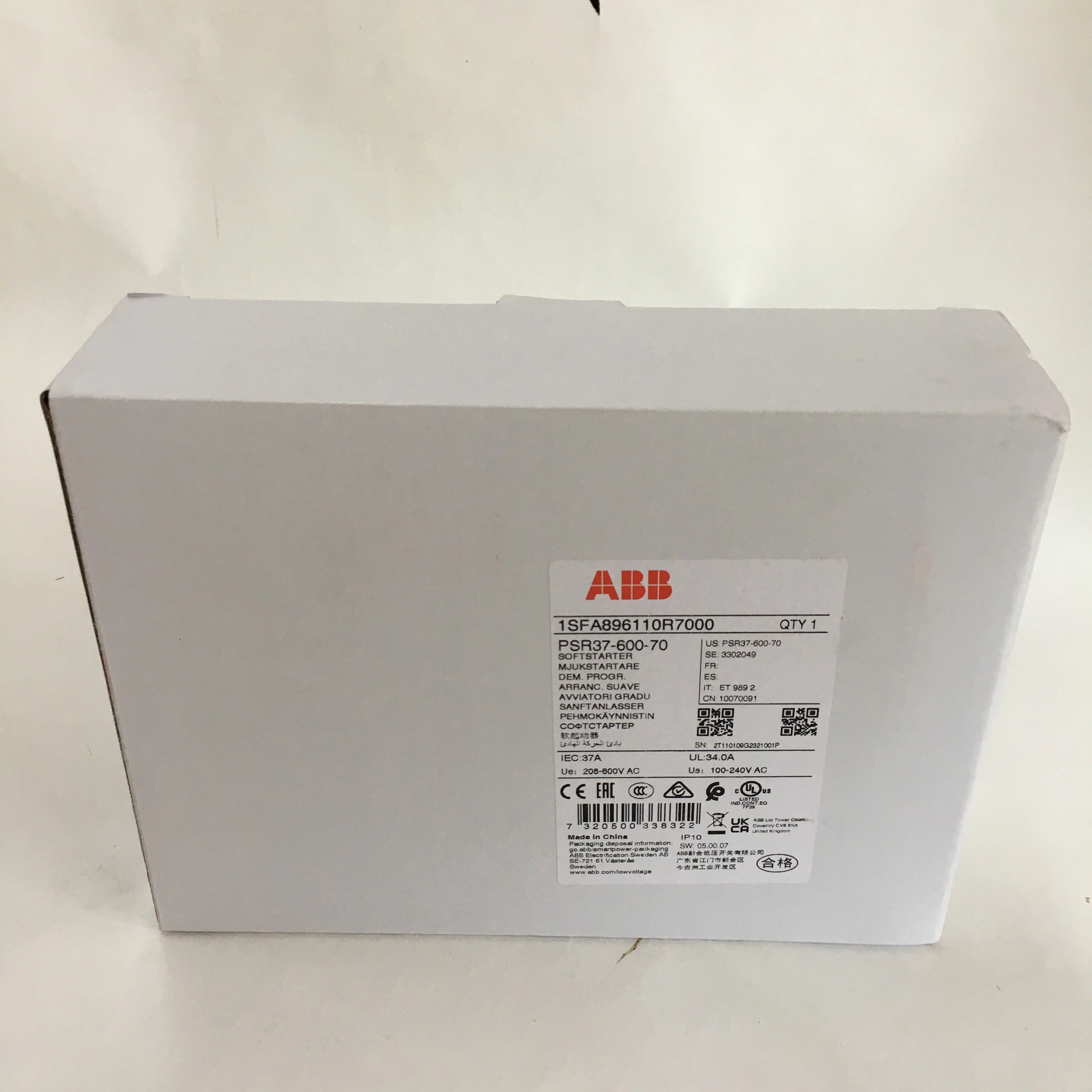 ABB Soft starter PSR37-600-70