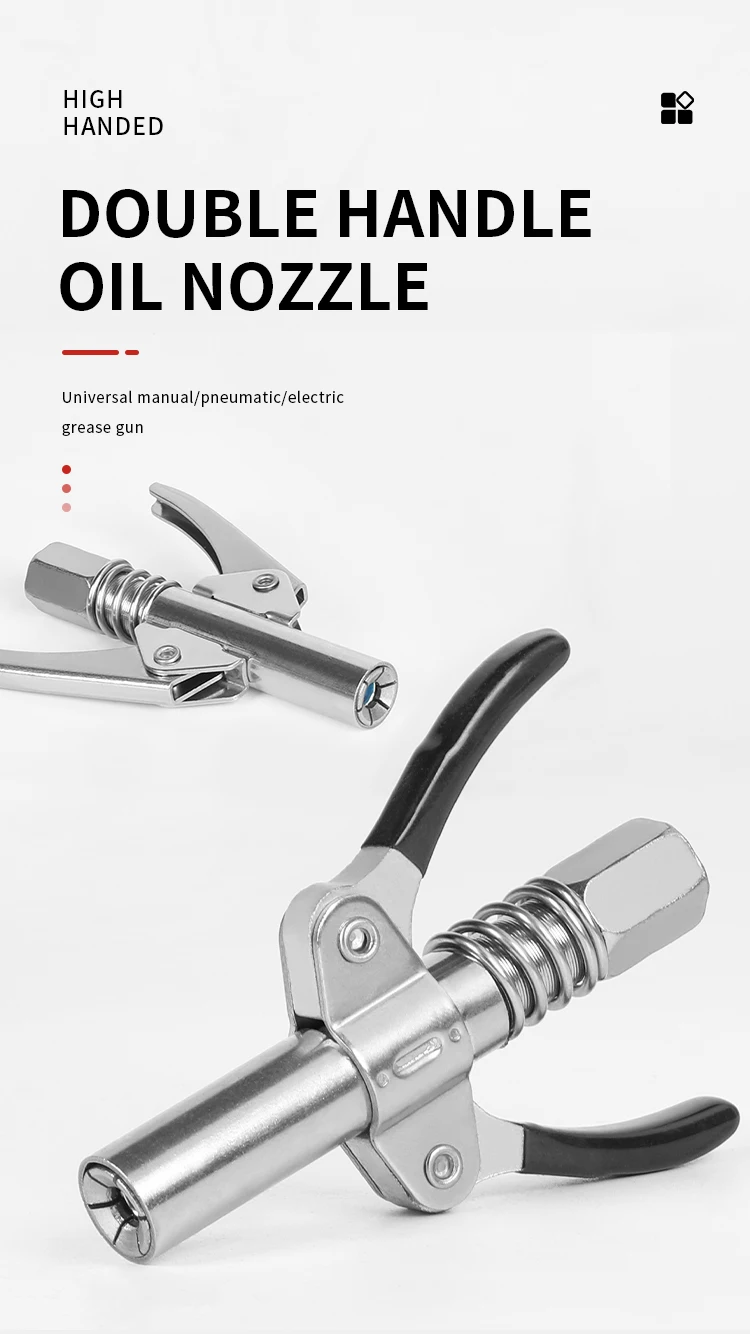 10000psi High Pressure Grease Gun Coupler Lock Manual Oil Grease Gun