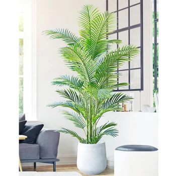 Garden Ornaments Indoor Outdoor Decoration Green cheap artificial trees Plastic artificial Areca palm tree artificial palm trees