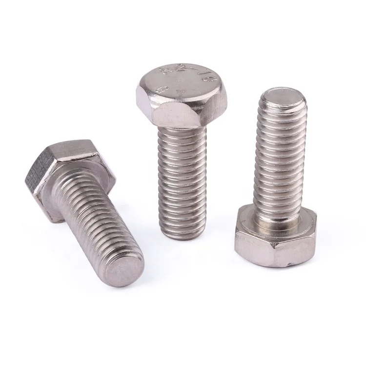 Factory price fastener stainless steel ss304 ss316 din933 hex head screws