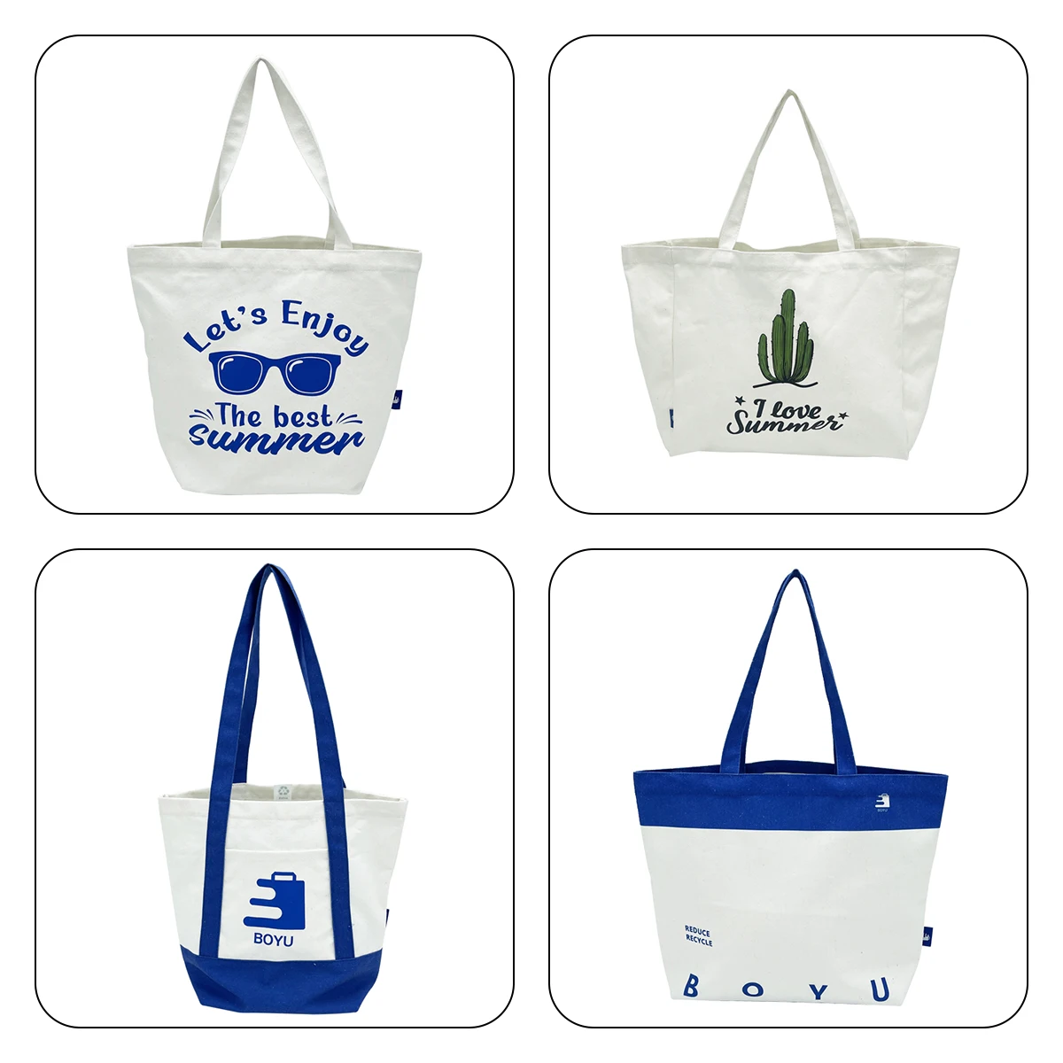 Custom Eco Cotton Canvas Shoulder Tote Shopping Bags manufacture
