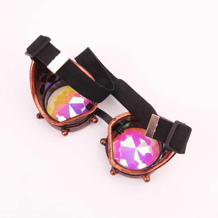 Steampunk Glasses With Crystal Glass Kaleidoscope Lenses Rave Party ...