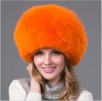 Orange Blue Purple Red Fox Fur Hat Fuzzy Russian Hat Cap With Fur - Buy ...