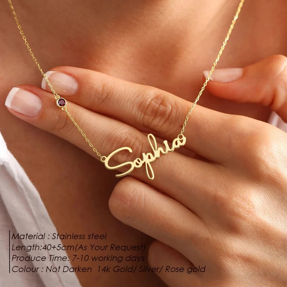 Emanco Fashion Stainless Steel Custom Cheap Name Necklace Personalized