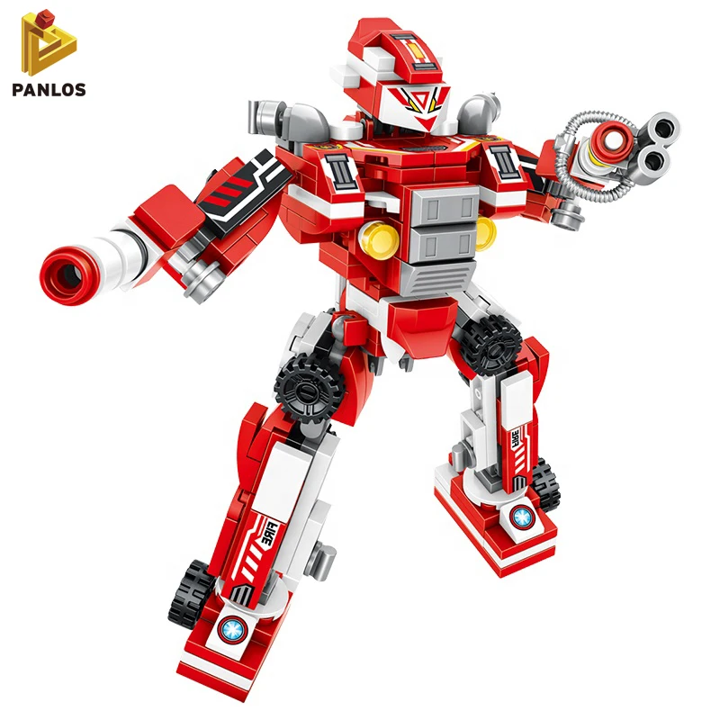 Panlos 605001 New Item 2020 Robot Series 6IN1 Fire Robot Building Blocks Toys Black Diy Toys Bricks Set 271PCS