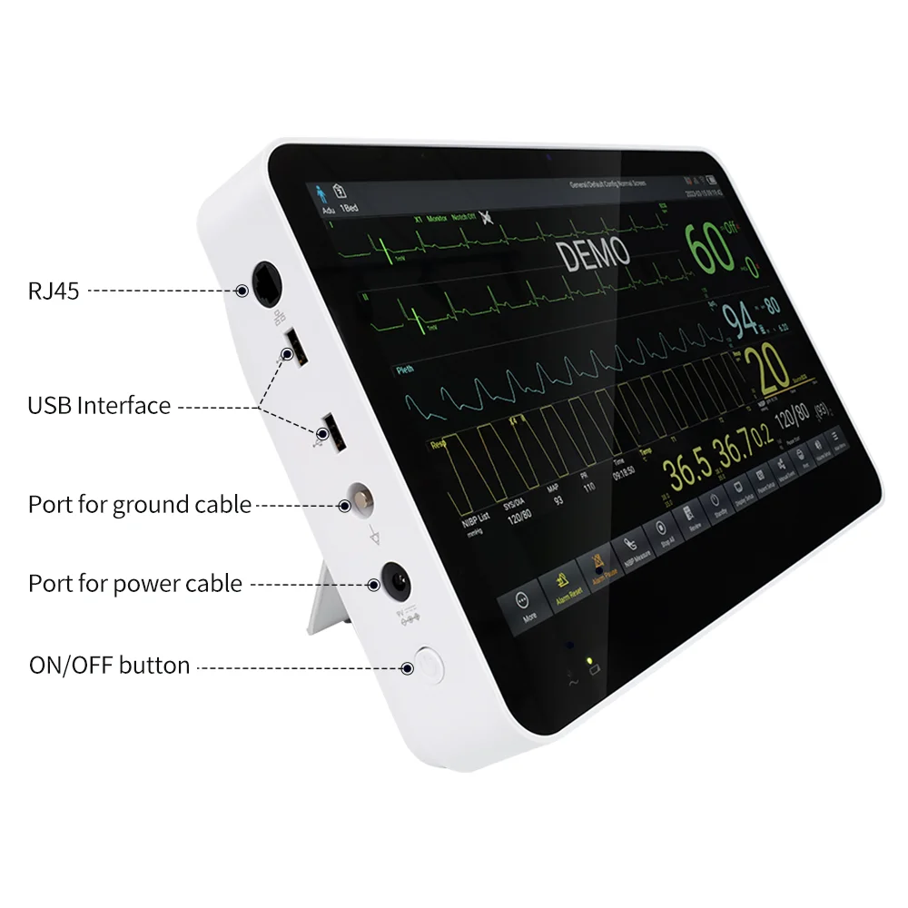 CONTEC CMS8500 Multiparameter Portable Vital Sign Monitor Cardioc Patient Monitor