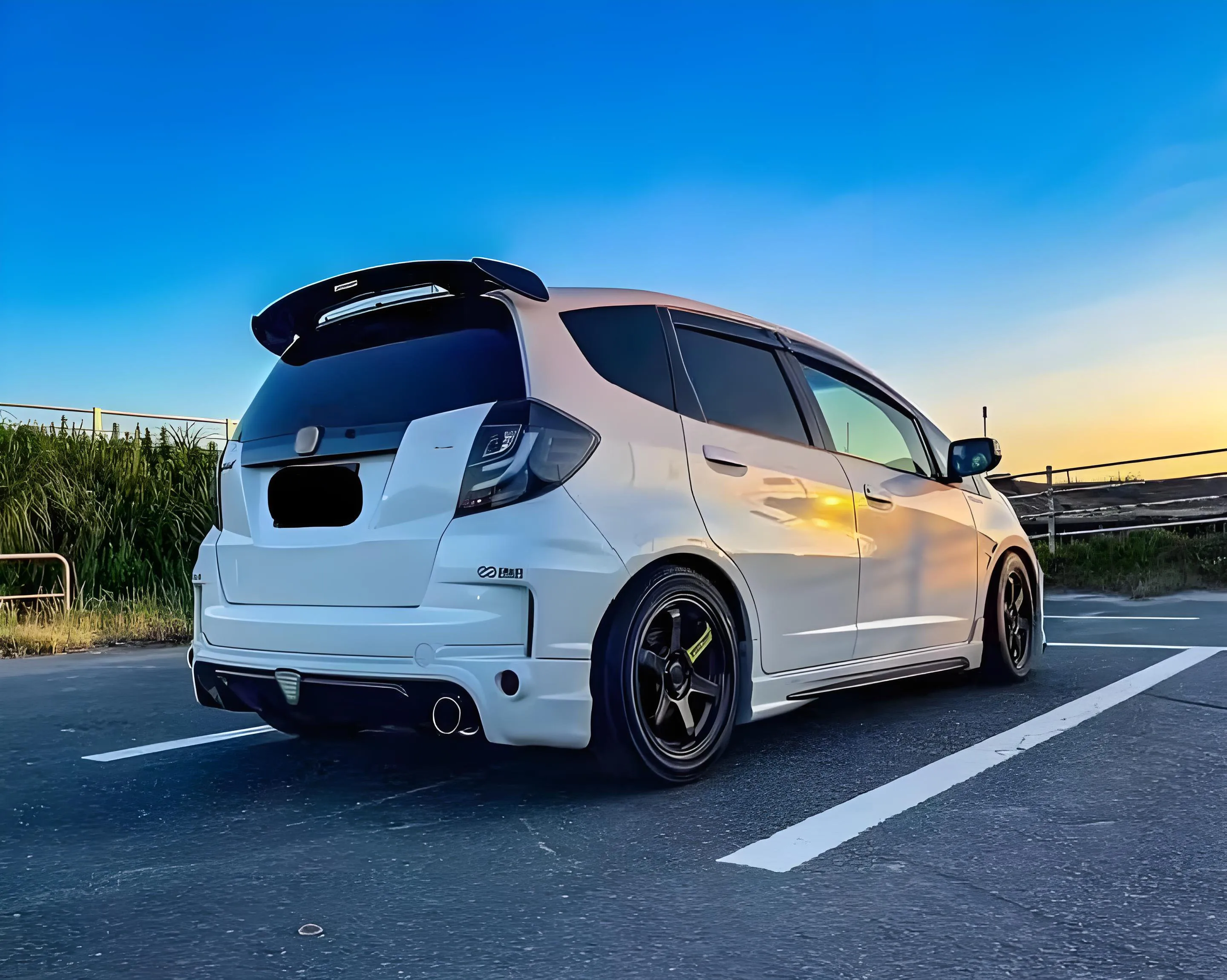 Auto Body Systems Pp Wide Body Kit Front Lip Rear  Lip Side Skirt for Honda Fit 2008-2010