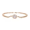Pulsera de oro macizo de 10k con diamantes de laboratorio