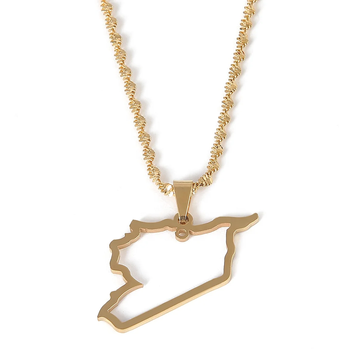 stainless steel trendy syria map pendant| Alibaba.com