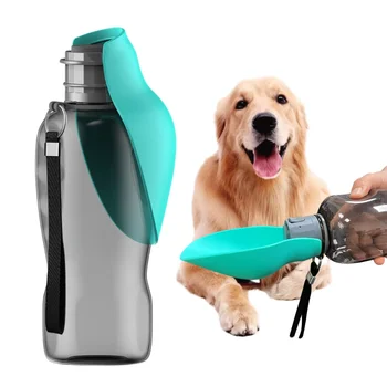 Portable Plastic Dog Water Bottle Solid Pattern Teddy Golden Retriever Accompanying Outdoor Feeding Cup Pet Outdoor Supplies