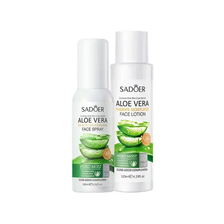 SADOER Repairing Deeply Hydrating Moisturizing Skin OEM ODM Natural Aloe  Vera Face Mist Spray Toner Lotion
