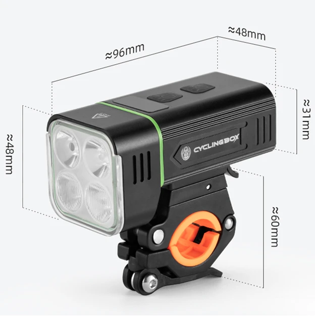 AT 5000mAh Waterproof USB Rechargeable LED Bicycle Light Aluminum Alloy Super Bright Bike Light 10000 Lumen