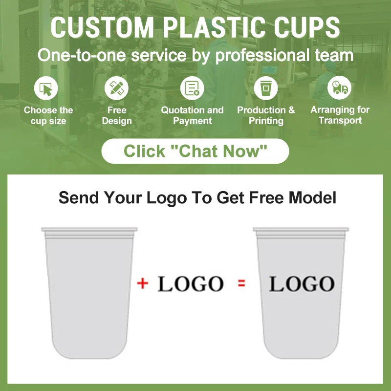 Cundao Custom Logo Printed PET Disposable Clear 12oz Round Bottom Ice Coffee Plastic Cups with Lids