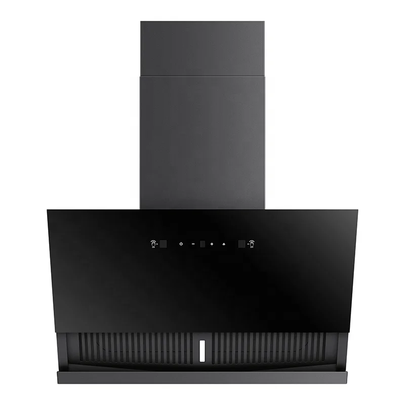 Touch Controls Ducted Wall Mounted Side Suction Extractor Copper Hood